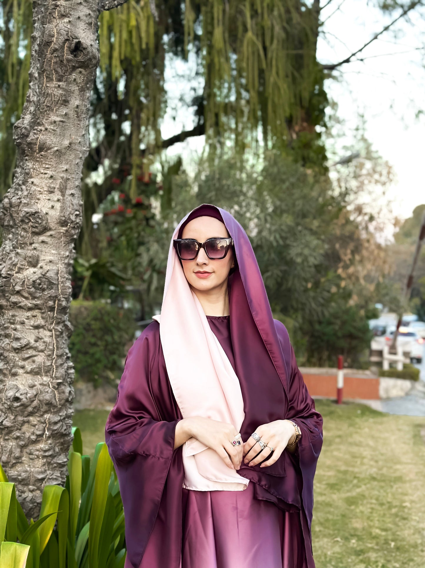 DOUBLE TONE ABAYA SET